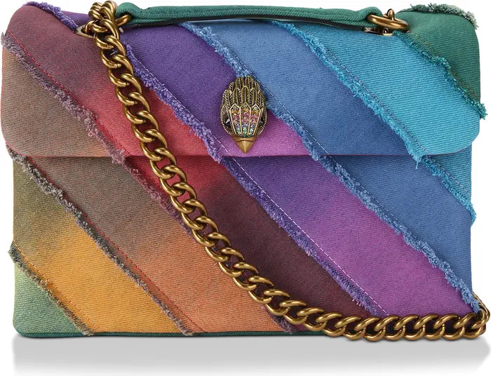 Kurt Geiger London Kensington Rainbow Denim Shoulder Bag | Nordstrom | Nordstrom
