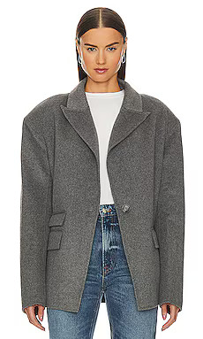 GRLFRND The Big Winter Blazer in Medium Grey from Revolve.com | Revolve Clothing (Global)