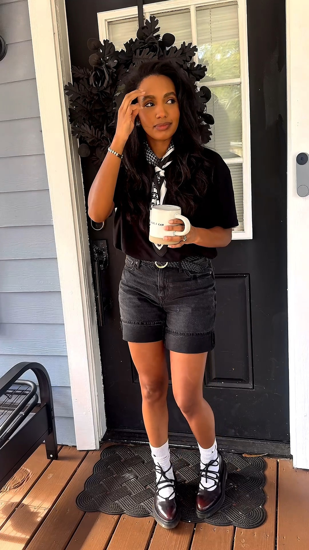 Today I launched my group program which took 3 years for me to get the courage to release. 

When getting in the right energy I thought about how I wanted to feel. 

Elevated but cool. Grounded and soft but strong. 

That’s how I would describe this outfit. #drmartenelphieii #wfhoutfitinspo 

#LTKdayinmylife #LTKstorytime #LTKWorkwear