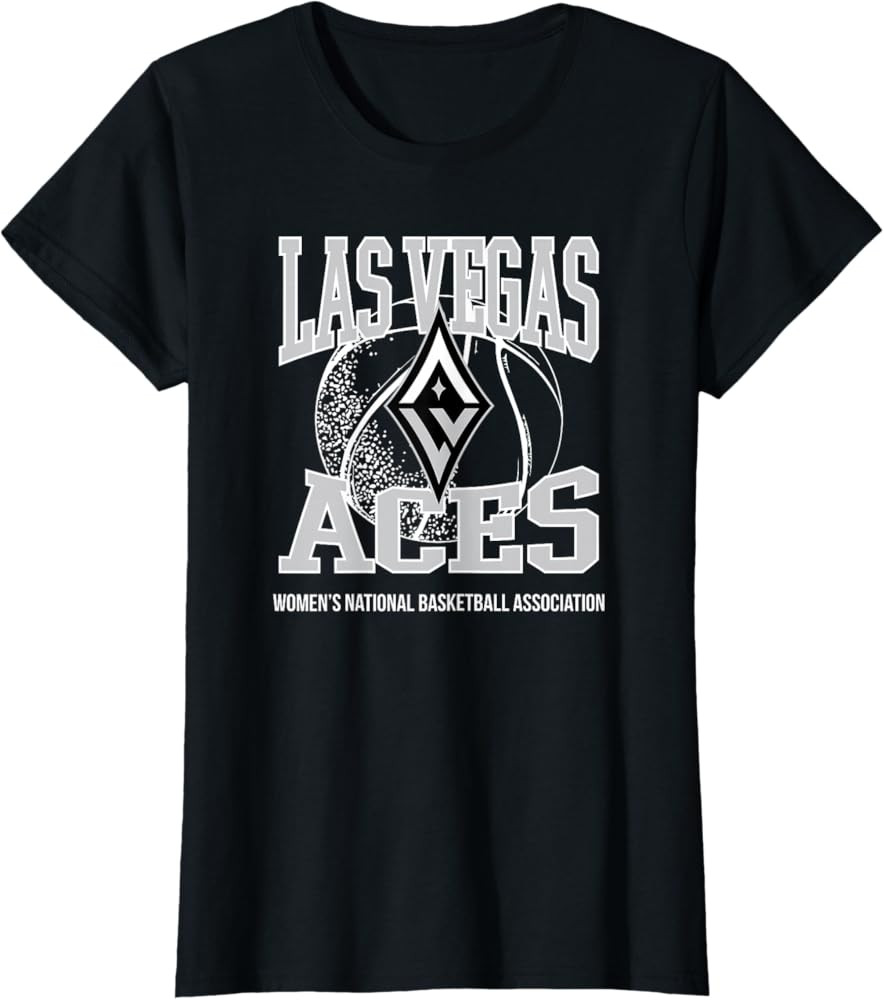 Las Vegas Aces WNBA Home Court T-Shirt - Black, Small, Unisex-Adults, Short Sleeve, T-Shirt | Amazon (US)