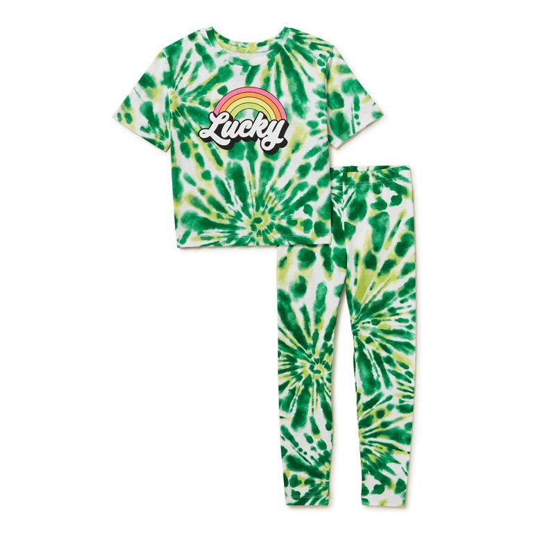 St. Patrick's Day Girls Graphic T-Shirt and Legging Set, 2-Piece, Sizes 4-18 | Walmart (US)