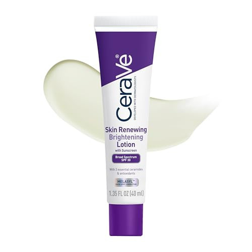 CeraVe Skin Renewing Brightening Lotion SPF 30, Anti Aging Facial Moisturizer Hydrates, Brightens and Evens Skin Tone, Contains Ceramides + Niacinamide + Antioxidants, Fragrance-Free, 1.35 fl oz | Amazon (US)