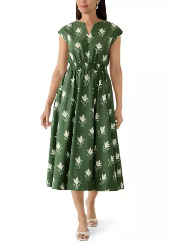 Women's Sleeveless Notch Neck Midi Dress | Belk