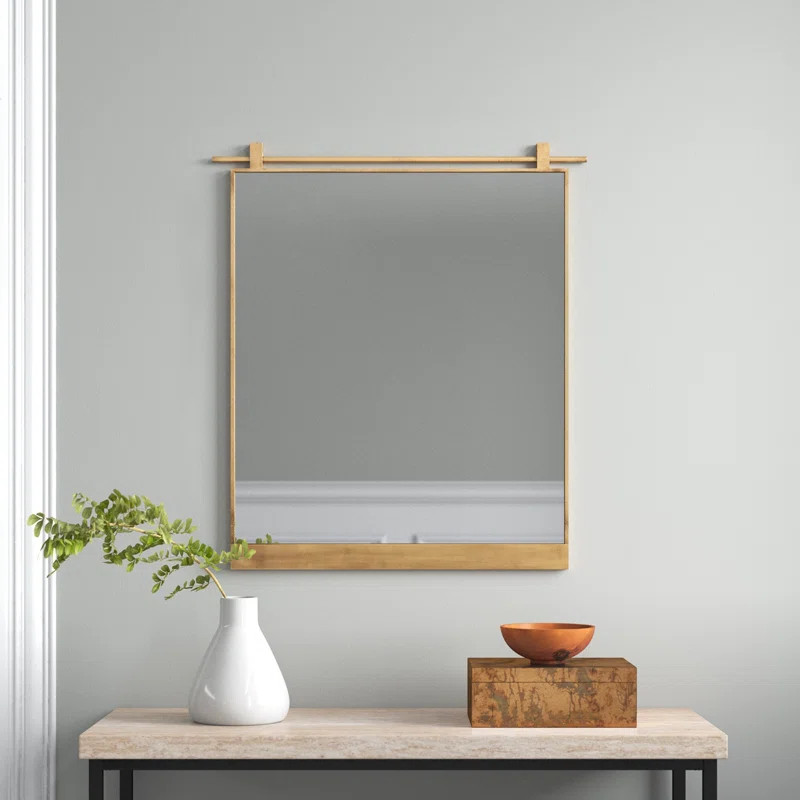 Hutton Metal Flat Wall Mirror | Wayfair North America