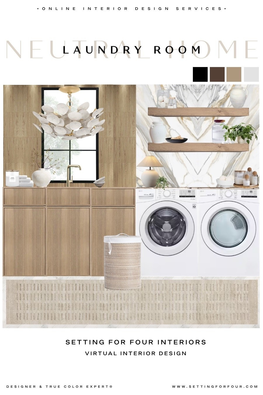 Neutral Laundry Room Mood Board & Decor Ideas, organic modern, transitional, minimal, earthy, Pottery Barn style, Crate & Barrel aesthetic, Amazon home, best white laundry machines, washer, dryer, floating shelves, storage, light wood cabinets, porcelain backsplash, wood slat wall, semi flush mount light, faucet, laundry room decor ideas Designer and True Color Expert picks
 #LTKFamily, LTKUnder50 #LTKStyleTip

#LTKmomlife #LTKSaleAlert #LTKHome