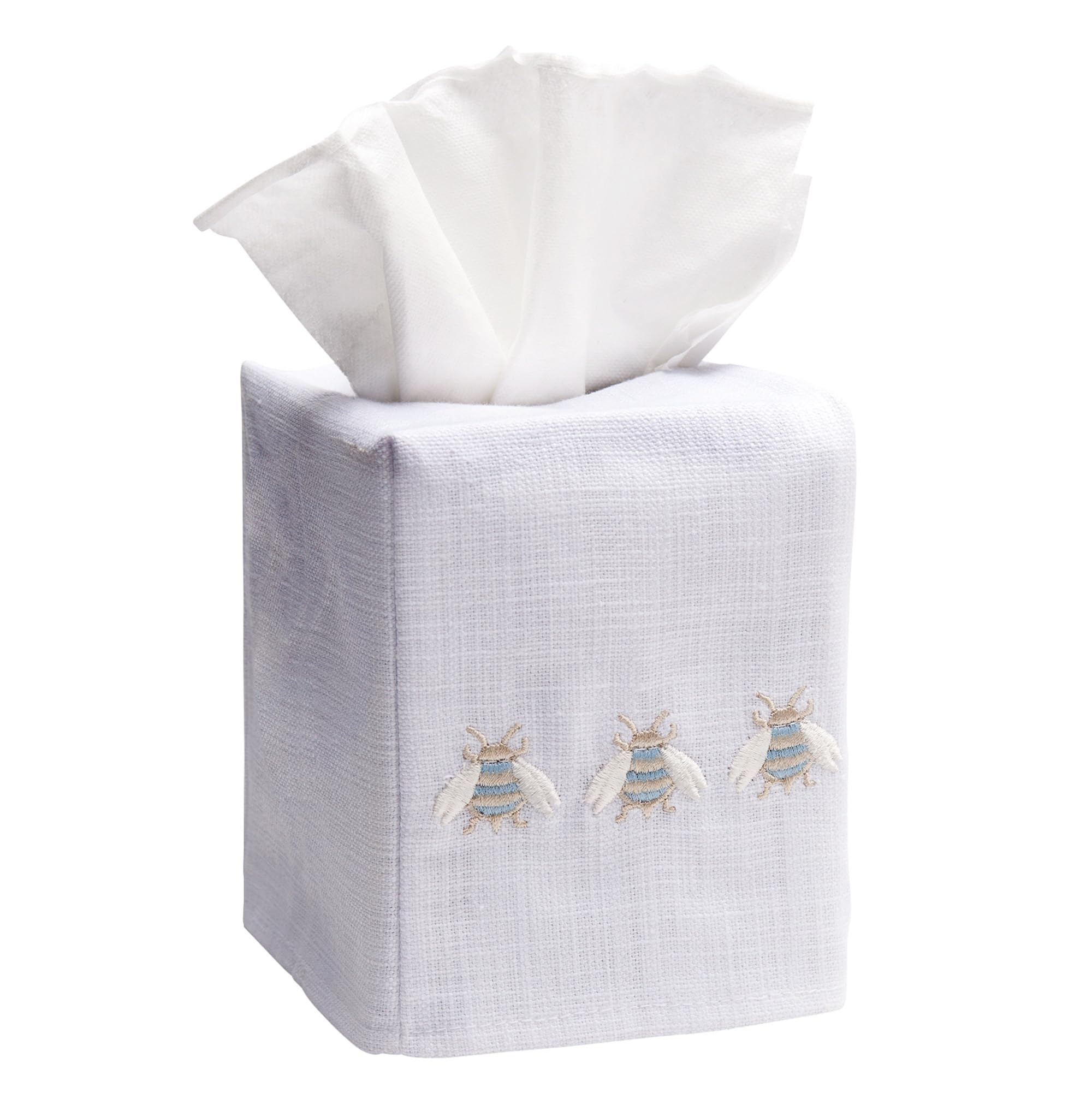 Jacaranda Living Square Tissue Box Cover, Linen/Cotton Fabric Tissue Holder, Decorative Cloth Tis... | Amazon (US)