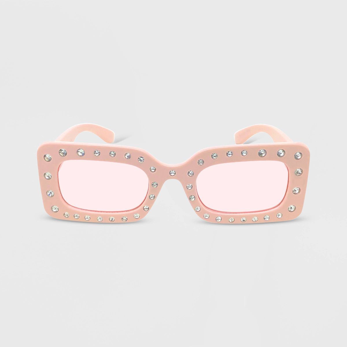Chunky Square Rhinestone Sunglasses - Wild Fable™ Pink | Target