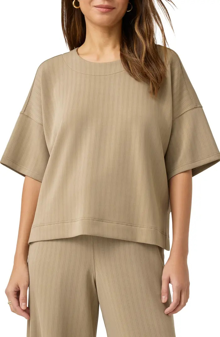 x @Cellajaneblog Oversize Rib Scuba T-Shirt | Nordstrom