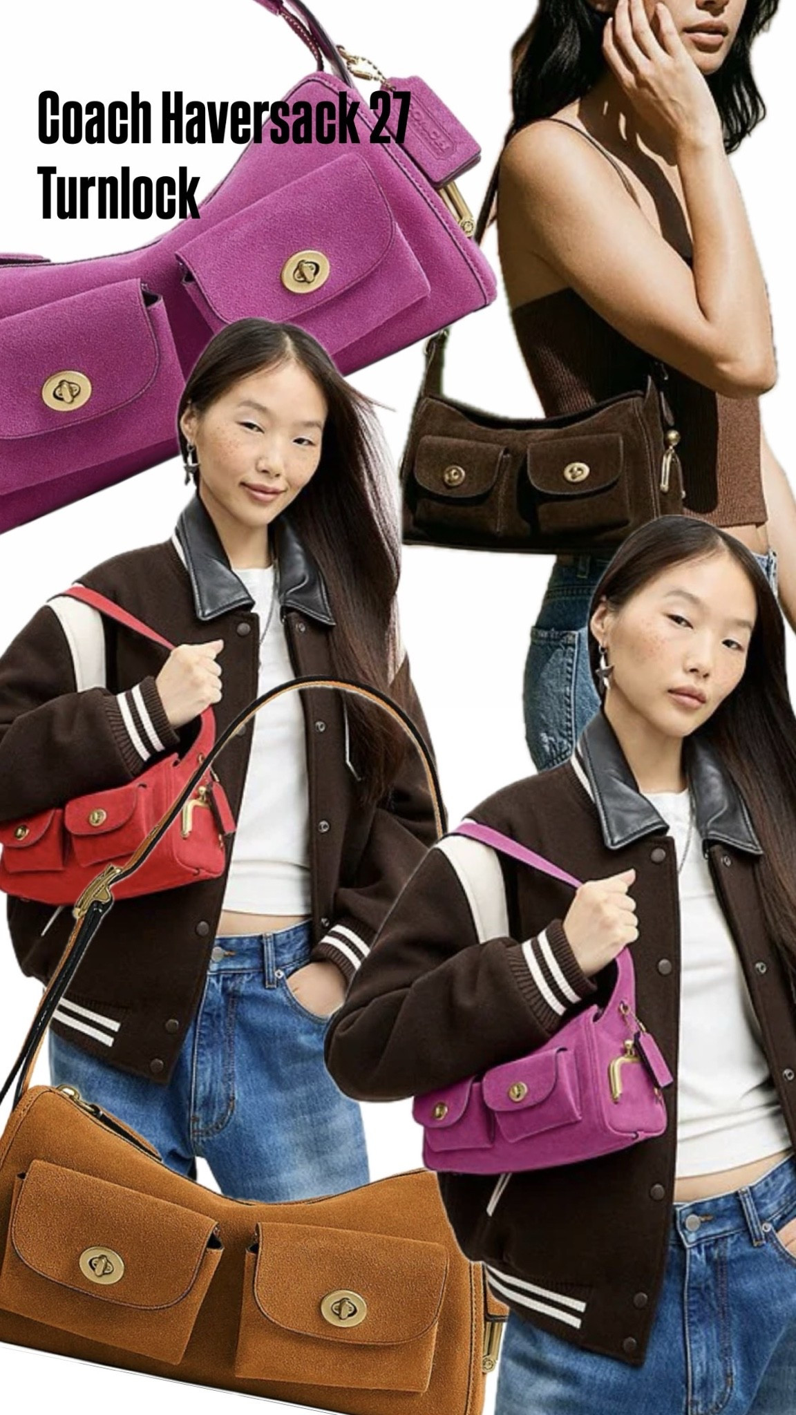 Brand New Coach Haversack 27 Turnlock - Magenta, Marigold, Candy Apple, Chocolate Suede. 

Suede bag Fall Handbags

#LTKootd #LTKgrwm #LTKSeasonal