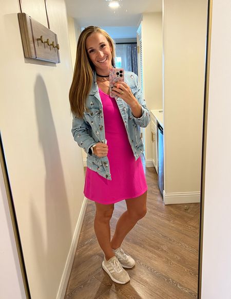 Simple Disney Travel Day outfit! The jacket is perfect for the airport and the dress is great for once you’re in Orlando!

#LTKSeasonal #LTKtravel