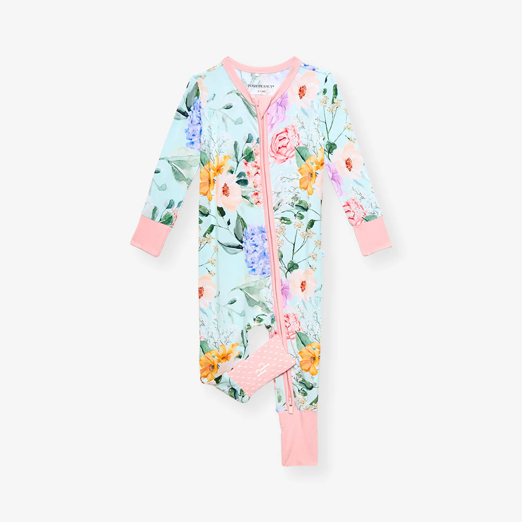 Floral Green Baby Convertible Sleeper | Erin | Posh Peanut