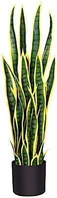 Fopamtri Artificial Snake Plant 38 Inch Fake Sansevieria, Perfect Faux Plants for Home Garden Off... | Amazon (US)