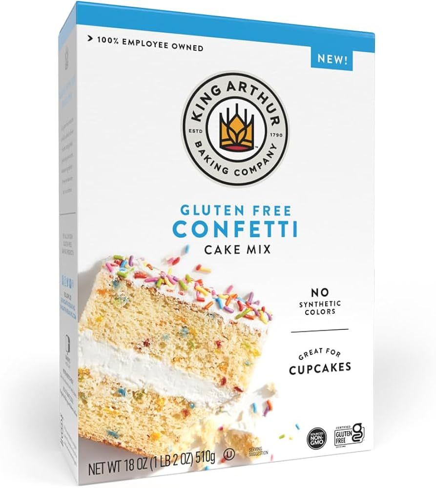 King Arthur Confetti Cake Mix, Gluten Free, 18 Oz | Amazon (US)