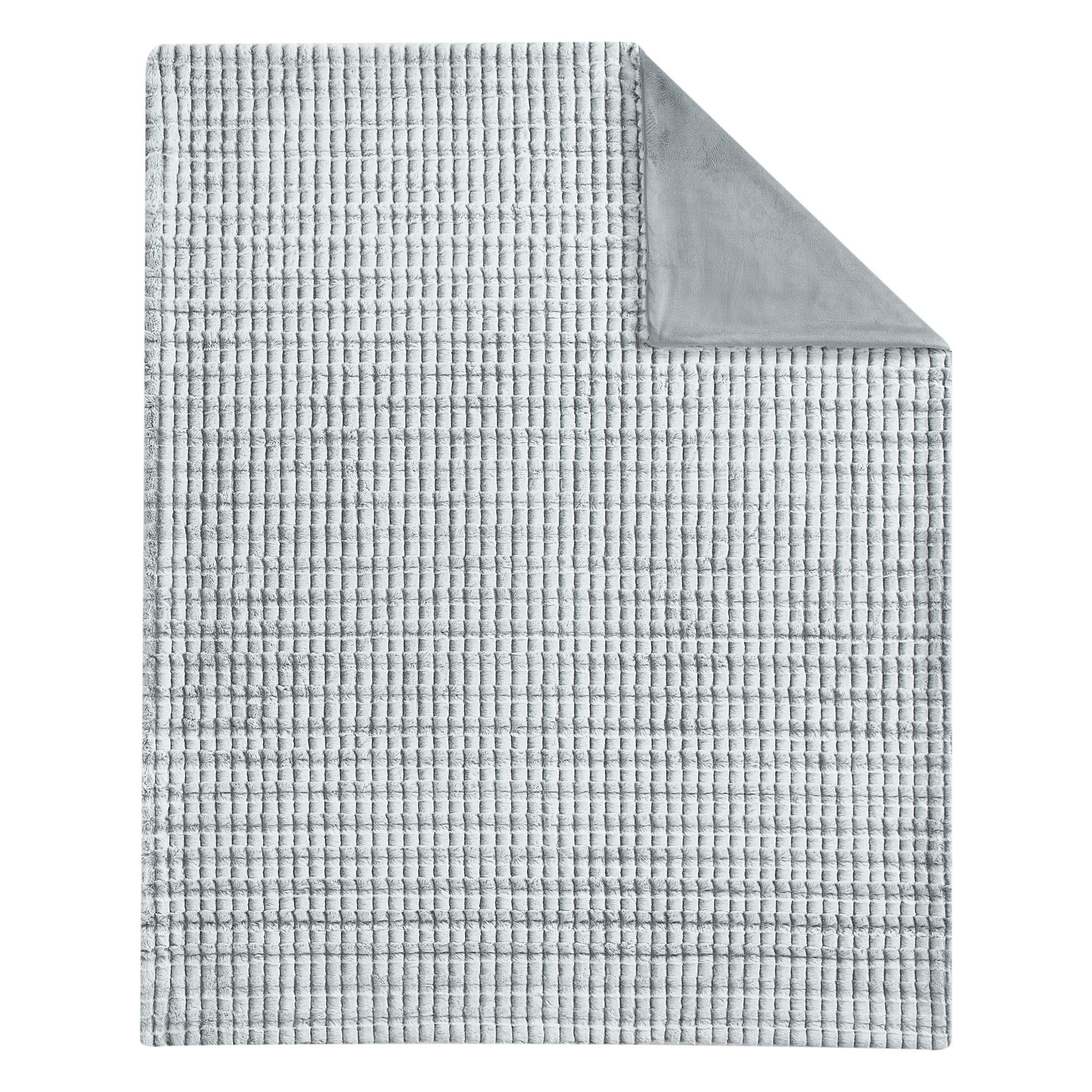 Better Homes & Gardens Faux Fur Throw Blanket, Grey Dip Dye, Standard Throw | Walmart (US)