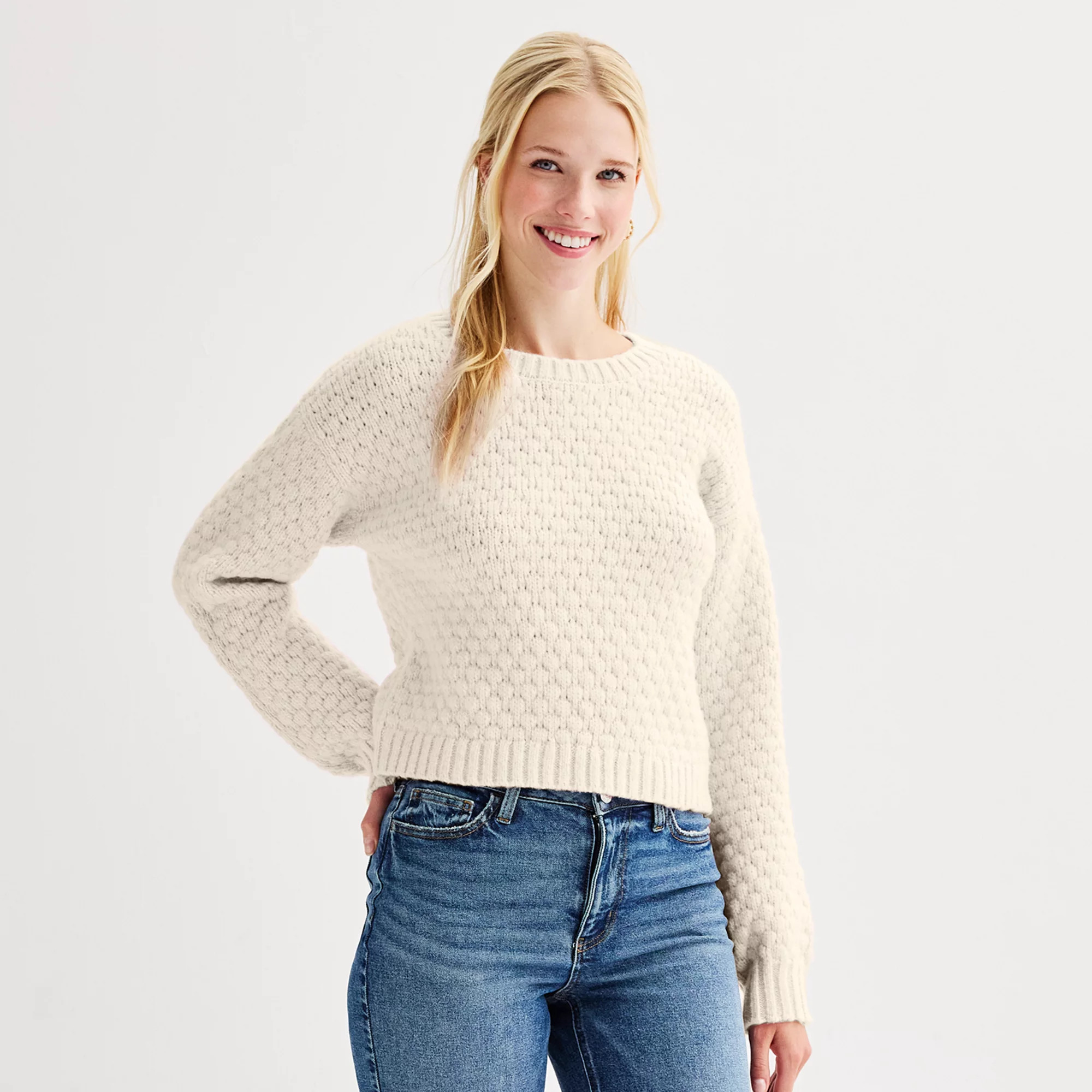 Juniors' SO® Crewneck Drop-Shoulder Pullover | Kohl's