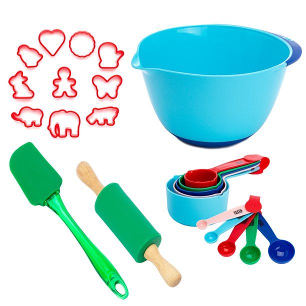 Tasty Kits Cookie Baking Gadget Set, Real Kid-Safe Baking Tools, Multicolor, 23 Piece - Walmart.c... | Walmart (US)