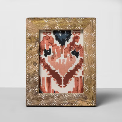 5" x 7" Carved Wood Dot Pattern Frame - Opalhouse™ | Target