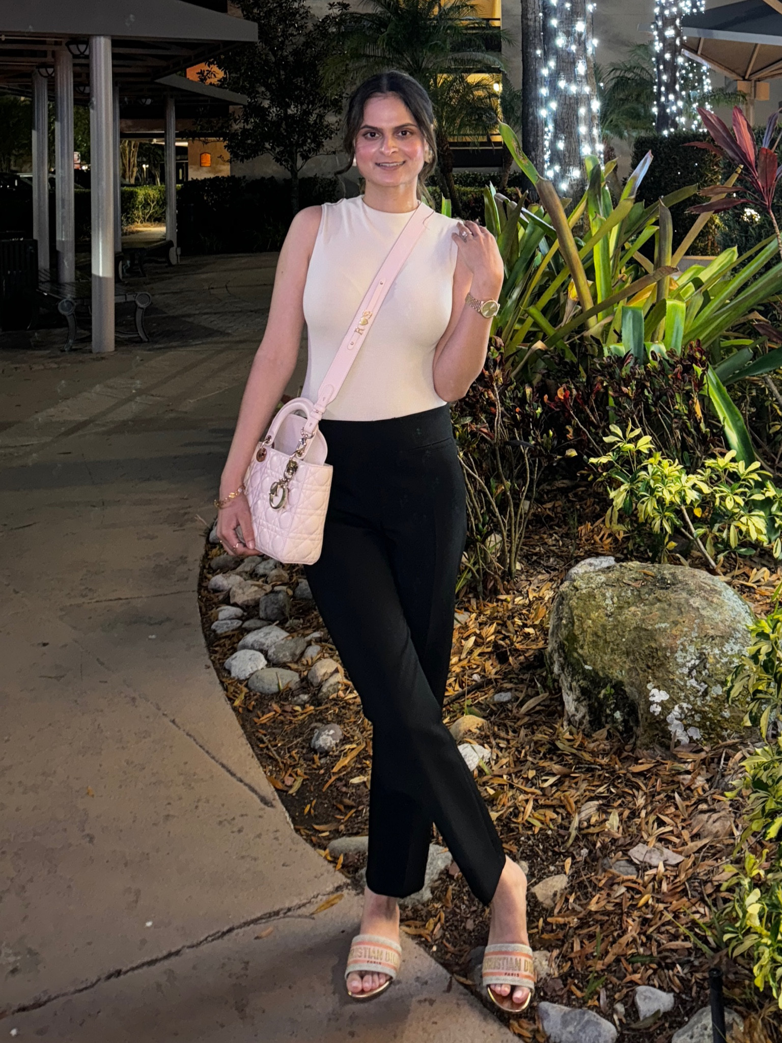 Top Zara:
Sleeveless mock neck cotton top.
Stone | 4174/832
Linked similar top

Pants Zara:
For Similar pants search on Amazon:
Bamans Women's 29"/31"/33" Straight Dress Pants Pull On Office Business Casual Stretch Work Slacks with Pockets

Earrings:
For similar earrings search on Amazon:
Humble Chic Big Simulated Pearl Earrings for Women - Oversized Classic Faux Round Large Ear Studs, Hypoallergenic and Safe for Sensitive Ears


#LTKstyletip #LTKsalealert