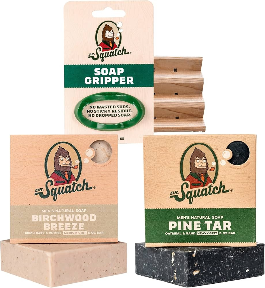 Dr. Squatch Basic Squatch Forest Pack - Pine Tar and Birchwood Breeze - Handmade Bar Soap With Or... | Amazon (US)