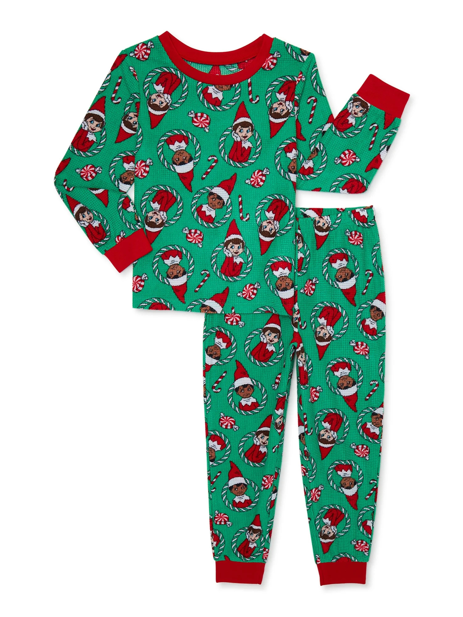 Elf On The Shelf Girls Holiday Sleep Pajama Set, 2-Piece, Sizes 4-12 | Walmart (US)