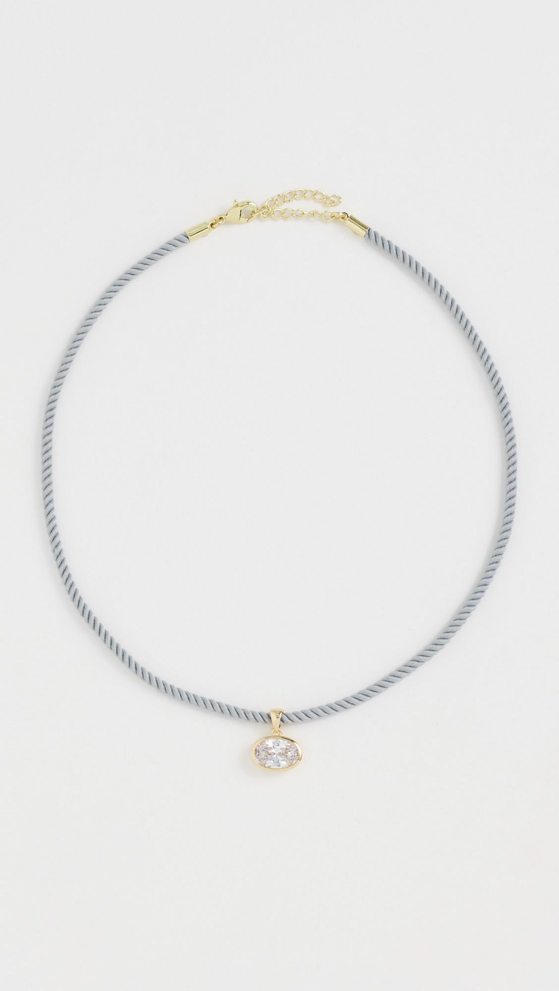 By Adina Eden Bezel Charm & Colored Rope Necklace Gold One Size | Shopbop