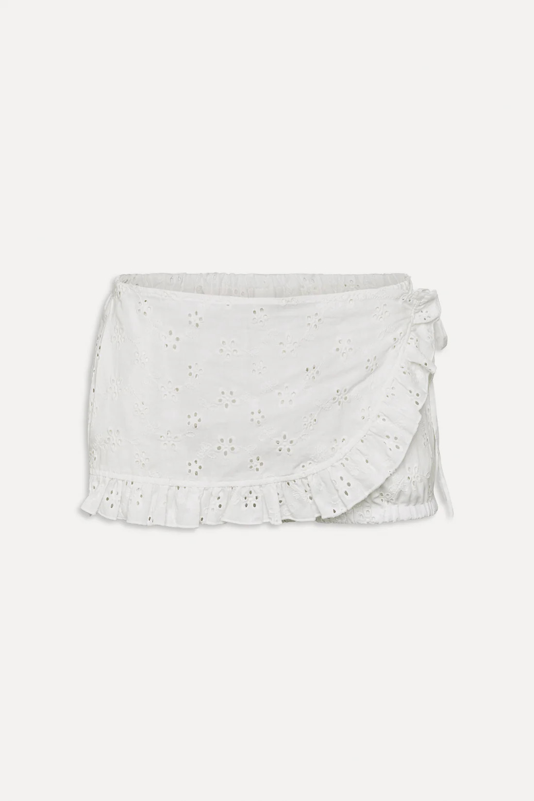 x BELLA HADID Little Miss Mini Shorts - Salt Air Eyelet | Frankies Bikinis