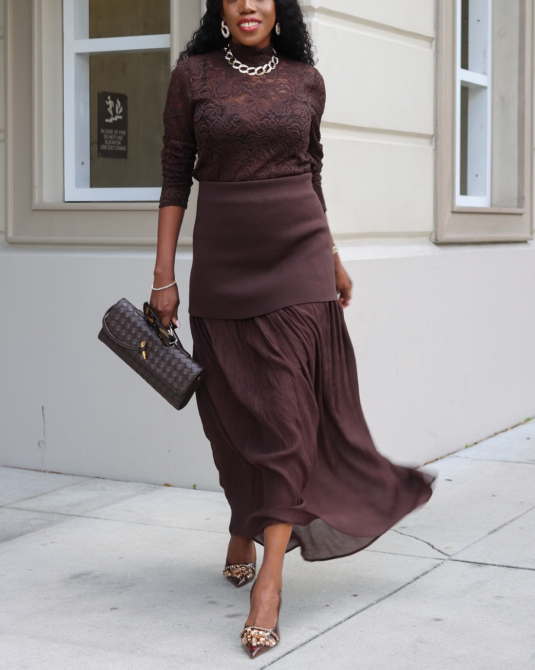 My lace top and skirt are true to size. 
Wearing a small in both. Plus, They’re currently on sale. 

Date Night Outfit, Ootd, Chocolate Outfit, 
Spring Outfit, Spring Outfits 2026, 



#LTKSaleAlert #LTKOver40 #LTKootd