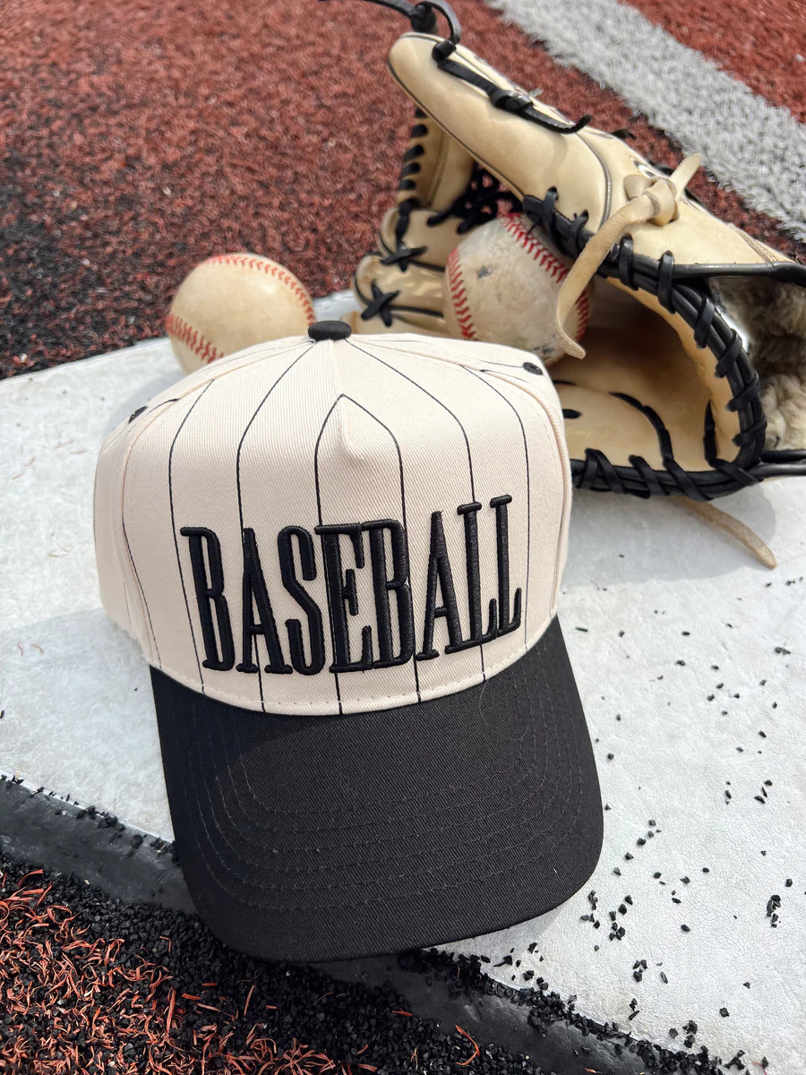 Baseball - Black Stripe Vintage Trucker Hat - PREORDER | KenzKustomz