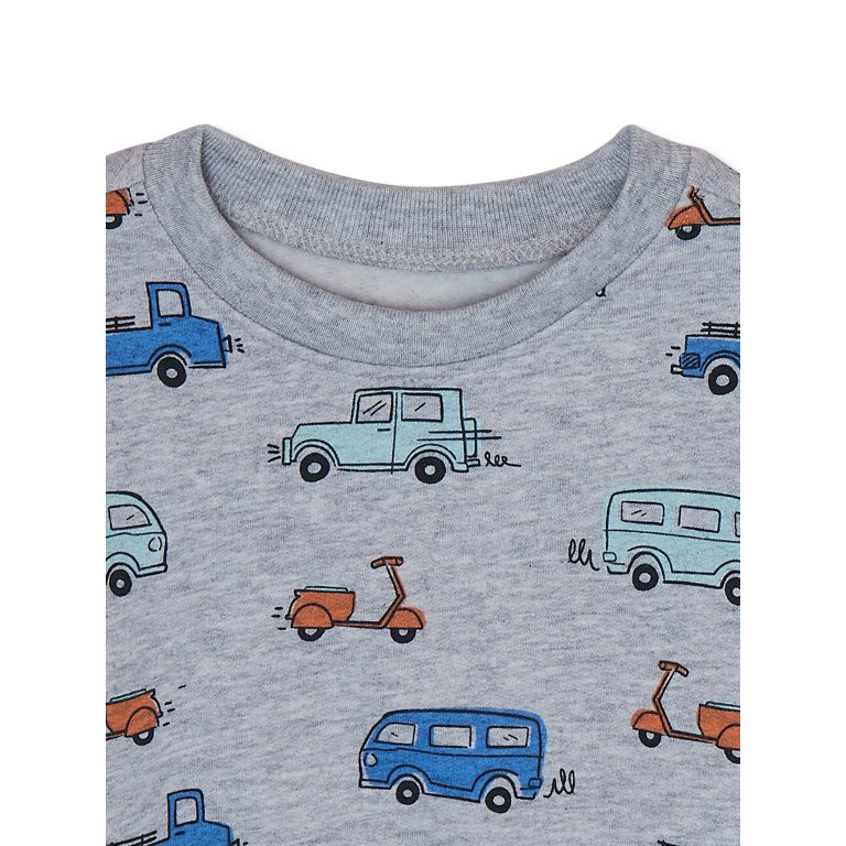 Garanimals Baby Boy Long Sleeve Fleece Print Top, Sizes 0-24 Months | Walmart (US)