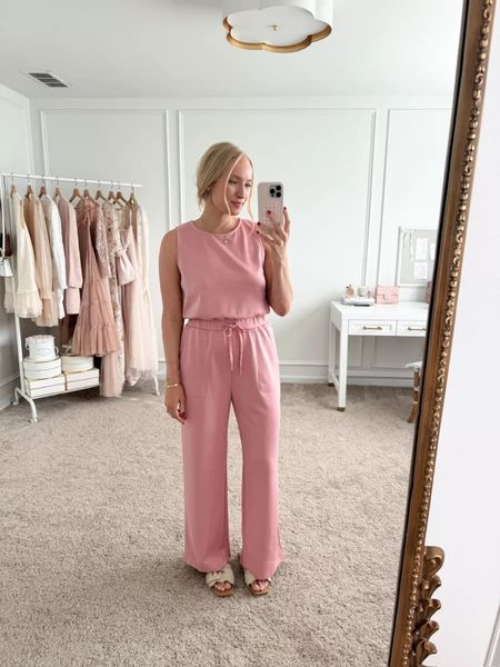 I love this pink jumpsuit from Amazon. It is so comfy and perfect for travel. I love that you can wear the pieces together or separately. Amazon Big Spring sale starting March 20-25th. 

#LTKSeasonal #LTKfindsunder100 #LTKstyletip