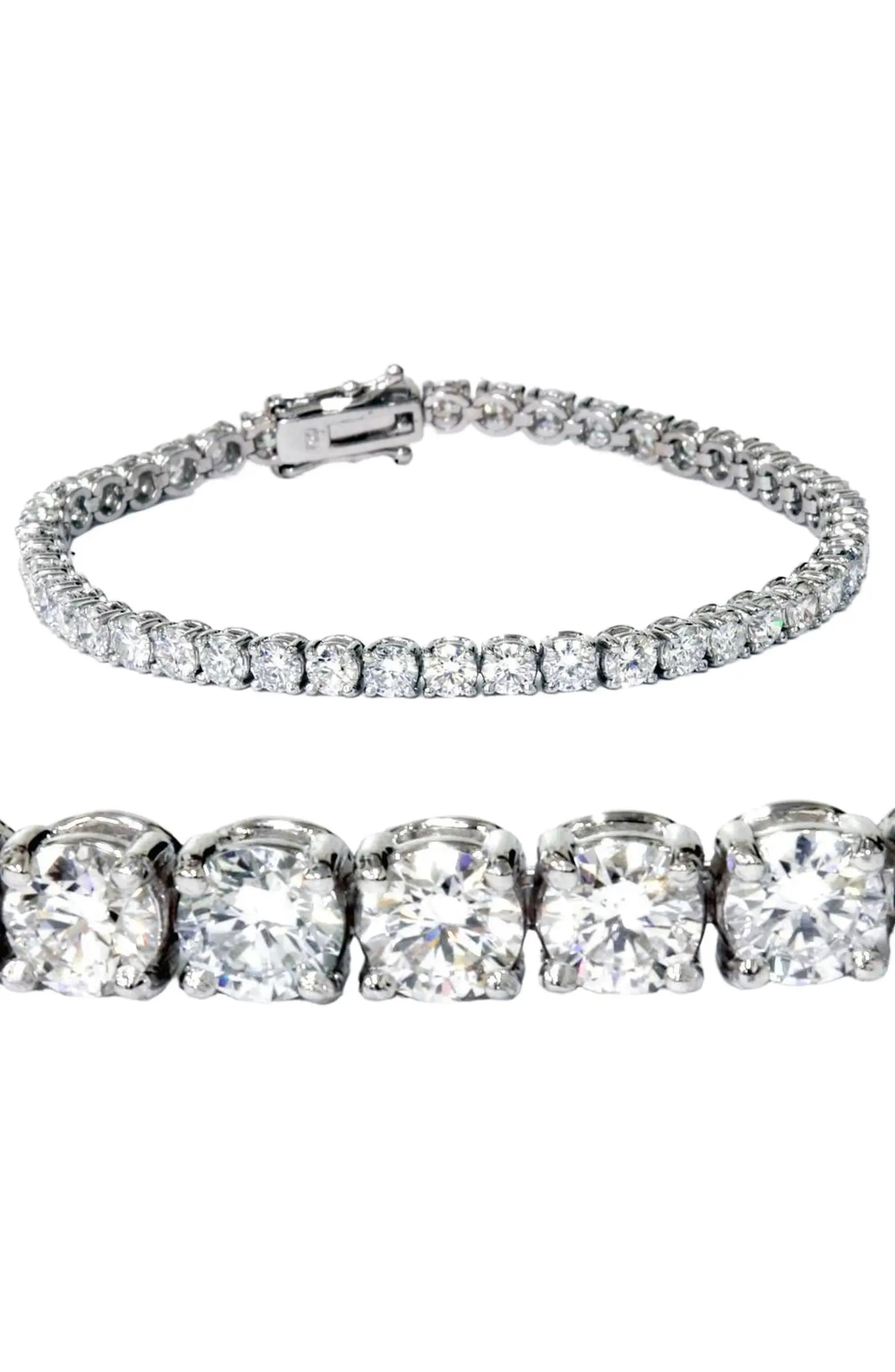 7 Ct T.W. Round Lab Grown Diamond Tennis Bracelet 14K Gold 7" | Nordstrom