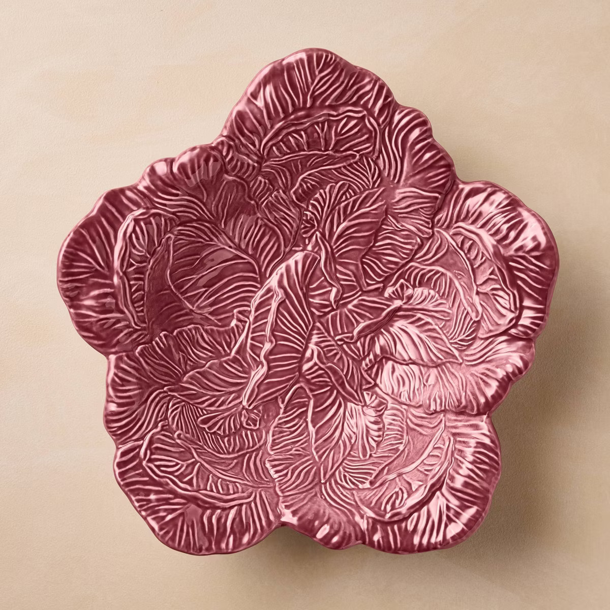 12.25"x12.75" Cabbage Stoneware Serving Bowl Purple - John Derian for Target | Target
