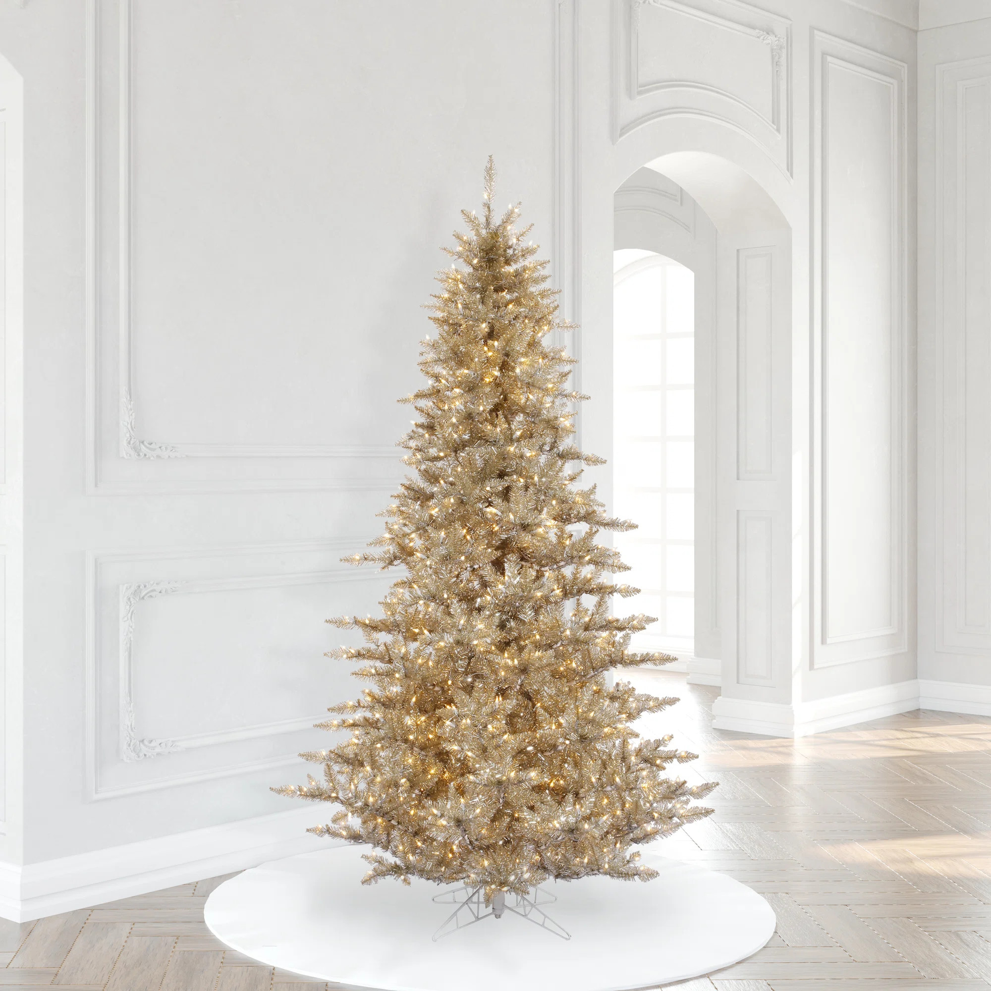 The Holiday Aisle® Champagne Fir Artificial Christmas Tree & Reviews | Wayfair | Wayfair North America