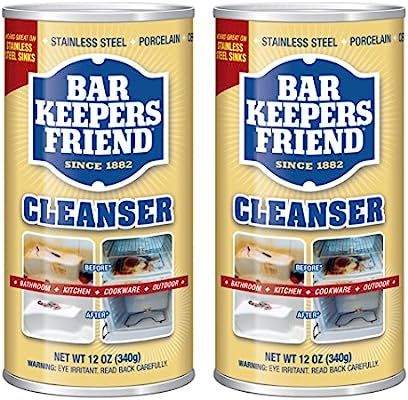 Bar Keepers Friend Powdered Cleanser 12-Ounces (2-Pack) | Amazon (US)