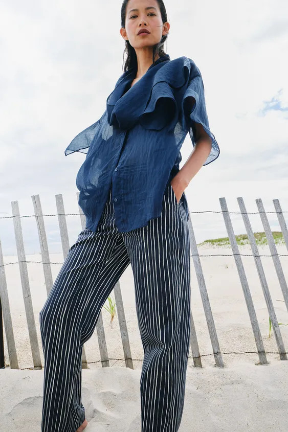ZW COLLECTION SCARF SHIRT | Zara US