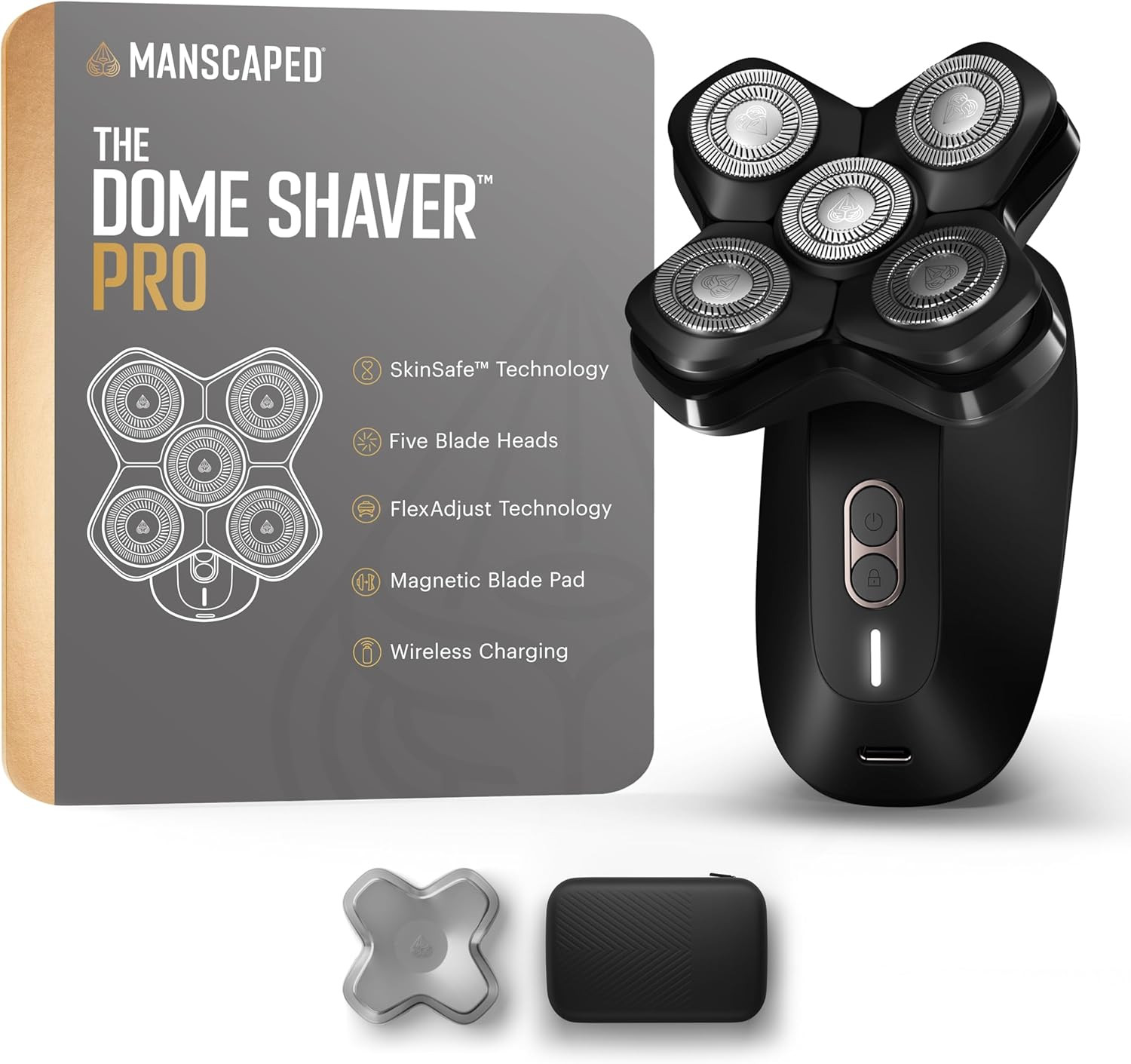 MANSCAPED® The Dome Shaver™ PRO Head Shaver for Bald Men – Five Rotary Blade Design with Ski... | Amazon (CA)