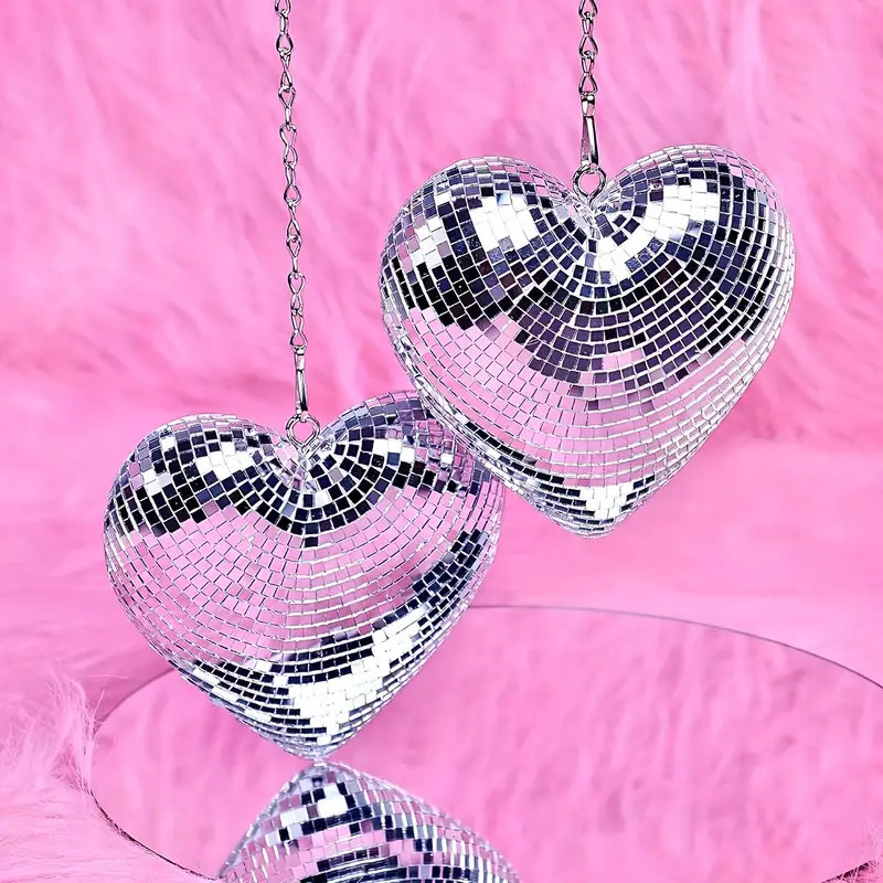 1pc Hanging Party Disco Ball Heart Shaped Mirror Disco Party Ornaments, Valentine's Day Hanging O... | Temu Affiliate Program