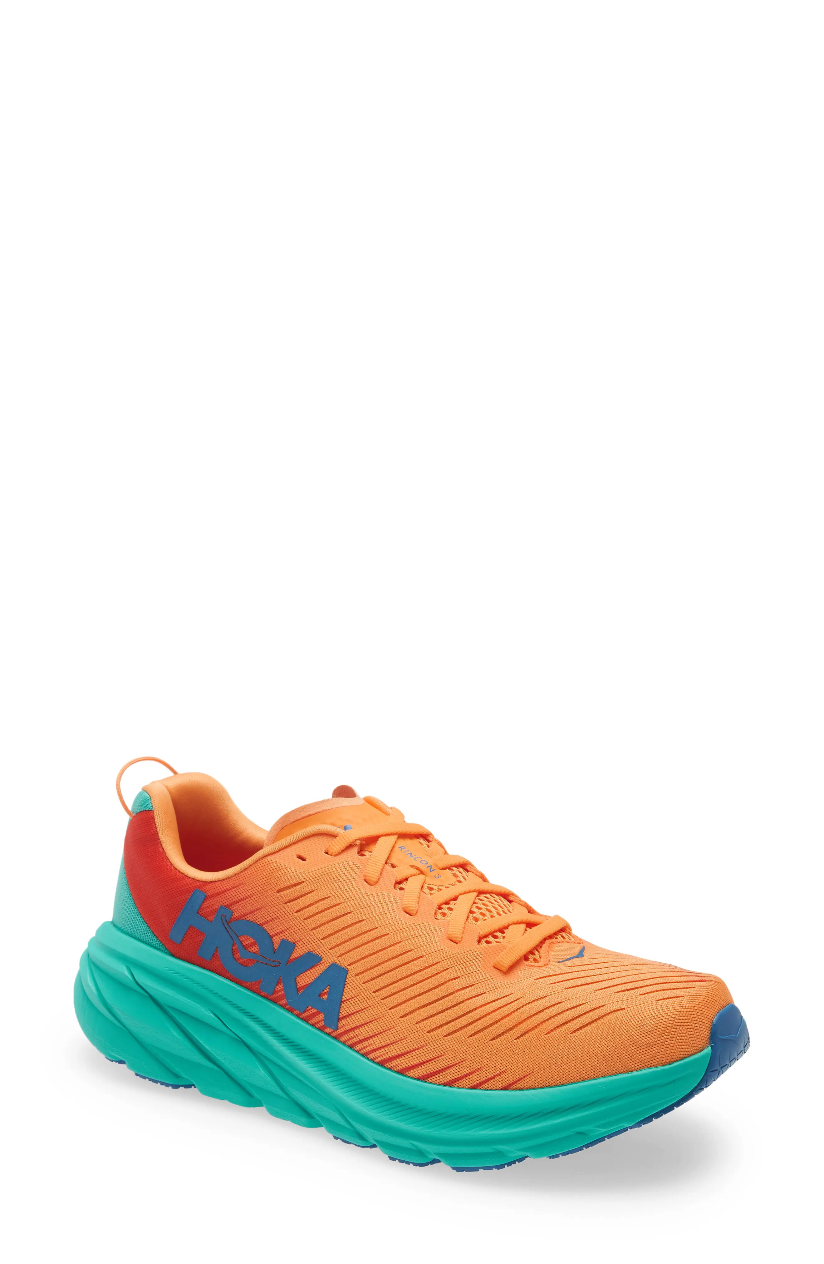 HOKA ONE ONE Rincon 3 Running Shoe in Blazing Orange /Fiesta at Nordstrom, Size 7.5 | Nordstrom