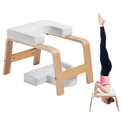 Yoga Headstand Bench, 300 lbs Capacity Yoga Inversion Chair for Family Gym, Headstand Trainer with Wood Frame & PU Pad, Stand Yoga Stool | Target