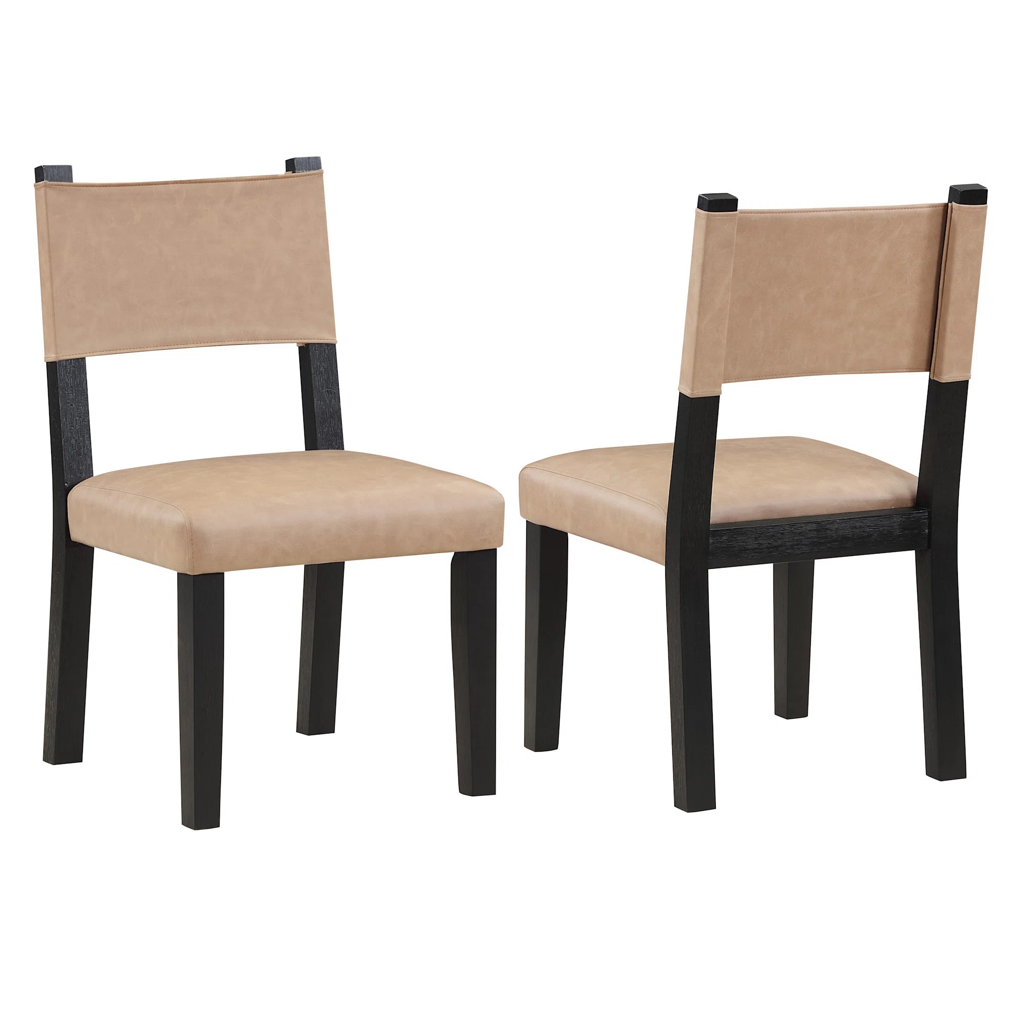 Rickye 19.25'' H Faux Leather Upholstered Side Chair (Set of 2) | Wayfair North America