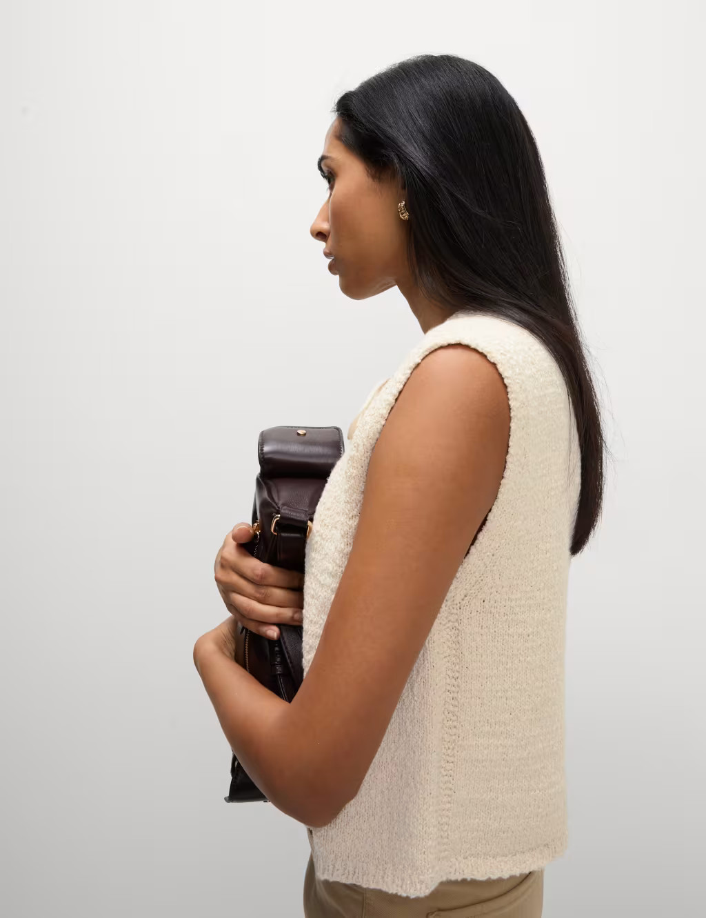 Cotton Rich Textured Cropped Waistcoat | Marks & Spencer (UK)