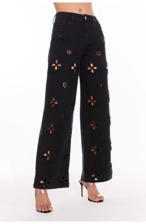 The Noli Shop Kaia Pearl High Rise Jean in Black at Nordstrom, Size 24 | Nordstrom