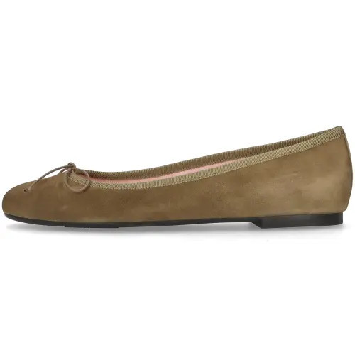 Pretty Ballerinas Round Toe Ballet Flat in Khaki at Nordstrom, Size 39.5 | Nordstrom