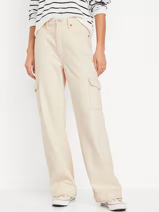 Extra High-Waisted Wide-Leg Cargo Jeans | Old Navy (US)