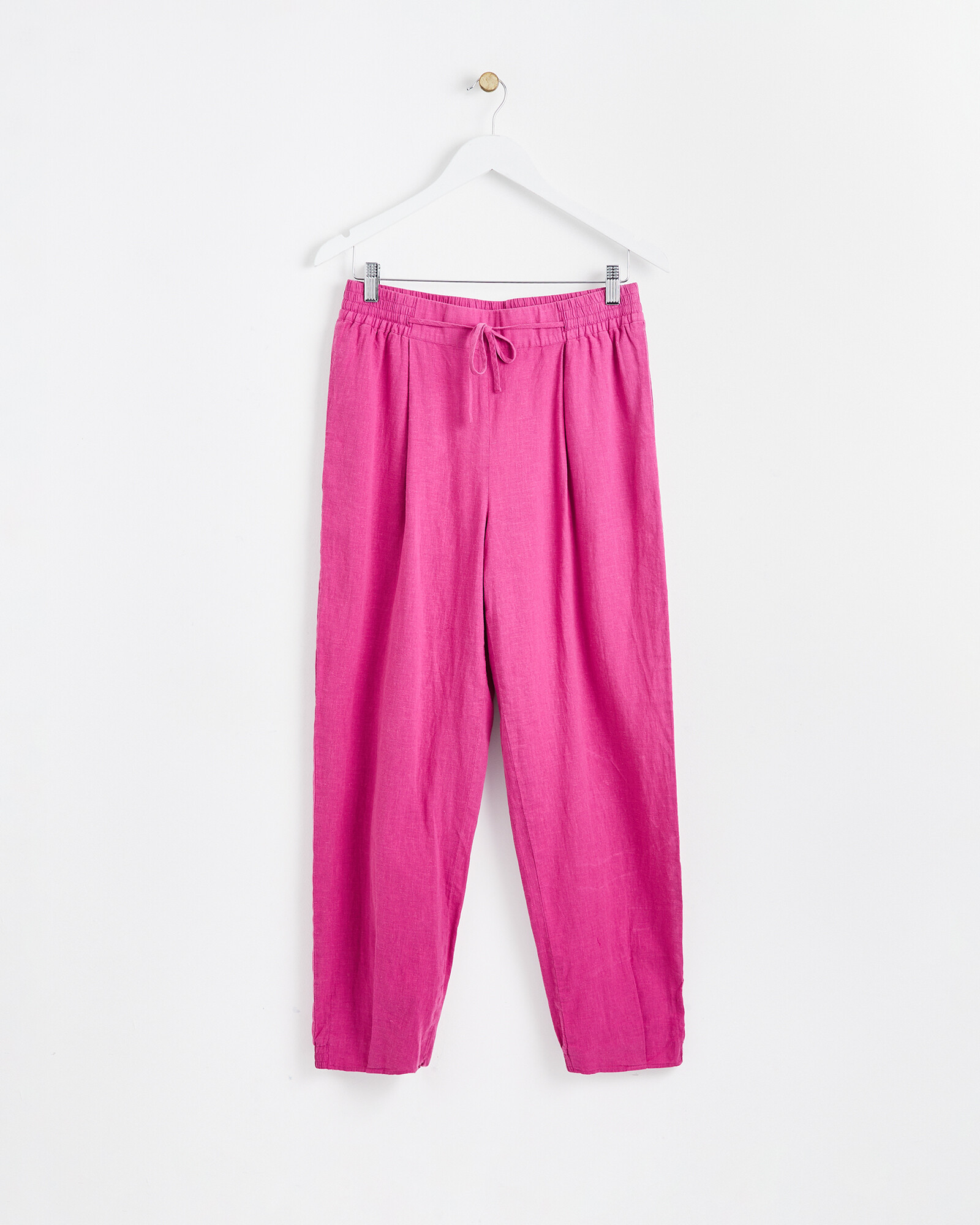Linen Blend Pink Jogging Trousers | Oliver Bonas | Oliver Bonas (Global)
