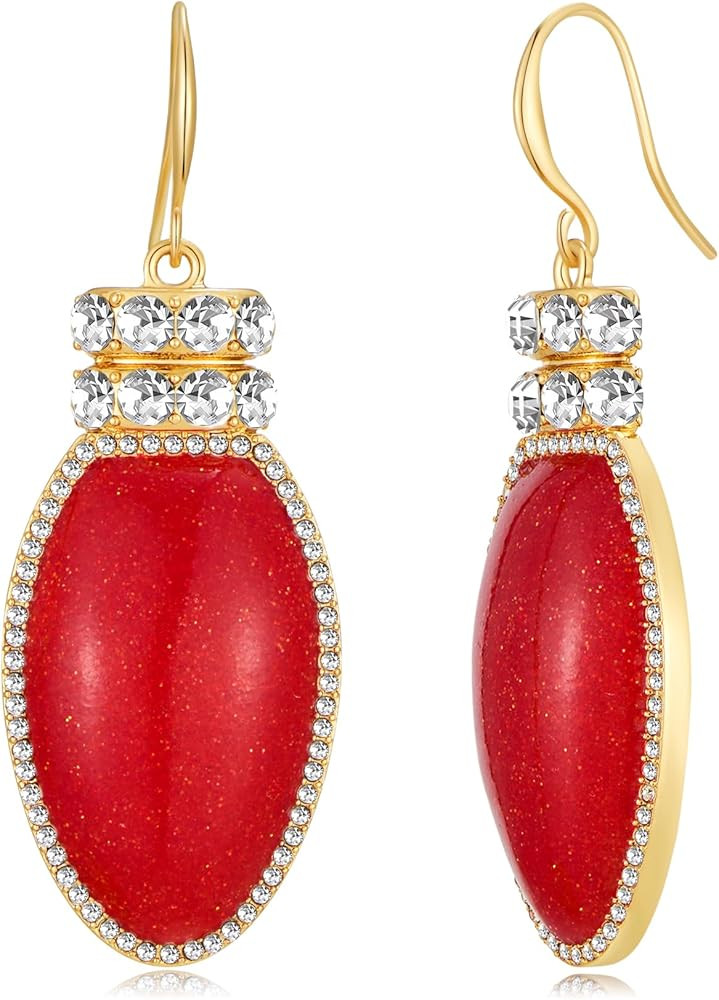 Christmas Earrings for Women - Gingerbread Man, Trees, Bow, Candy, Snowflake, Reindeer & Colorful... | Amazon (US)