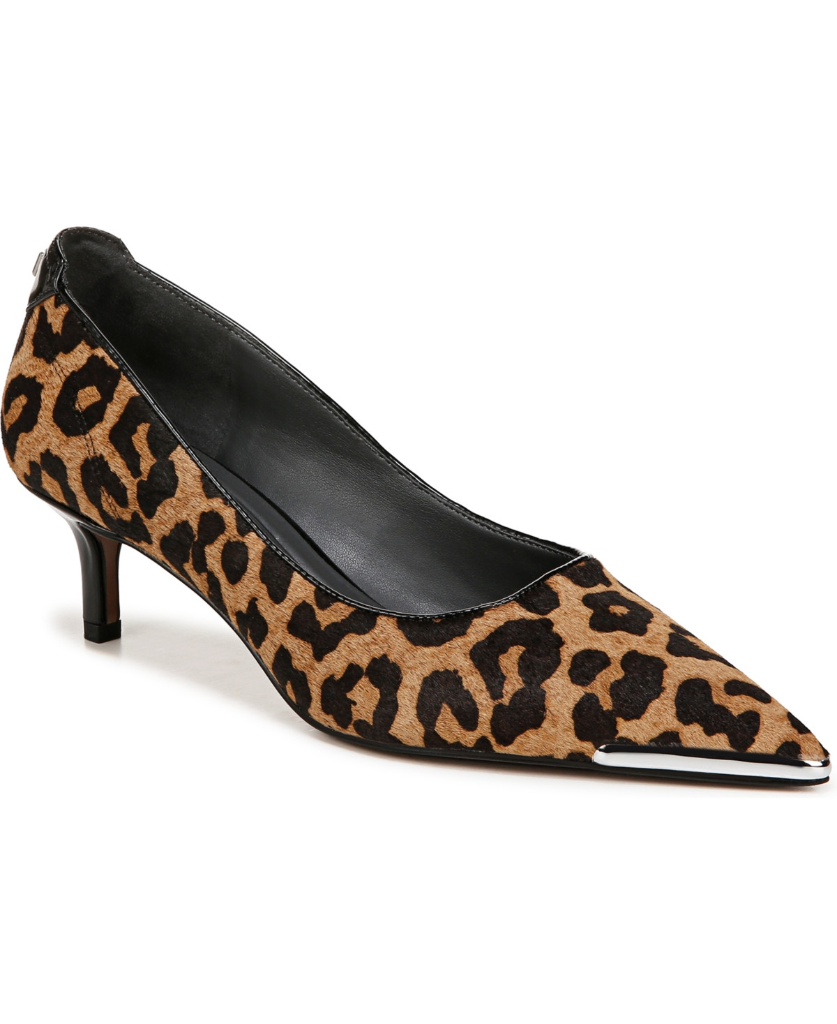 Franco Sarto Women's Kalsa Kitten Heel Pointed Toe Dress Pumps - Camel Brown Leopard Print Hair | Macy's