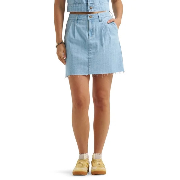 Lee® Women's Heritage Pleated Denim Skirt, Sizes 2-18 | Walmart (US)