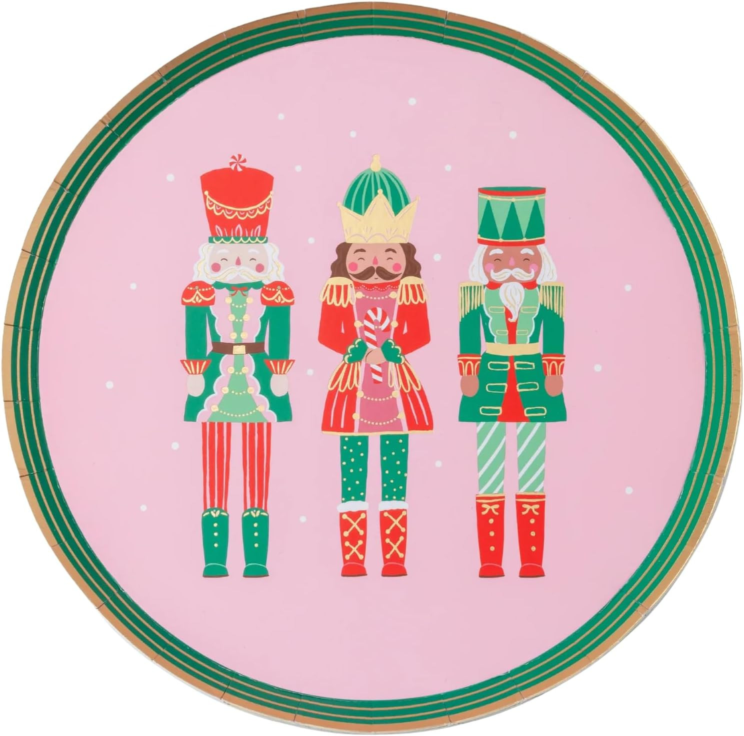 Bonjour Fête Whimsical Nutcracker Dessert Plates, Pack of 8, 8"D | Amazon (US)