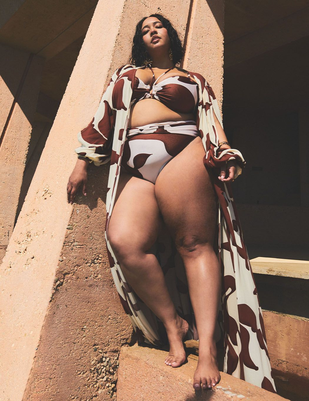 Gabi Fresh Swim x ELOQUII Slit Sleeve Coverup Duster | Eloquii